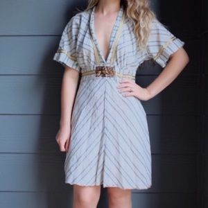 Anthropologie Rare Striped Short Sleeve Dress